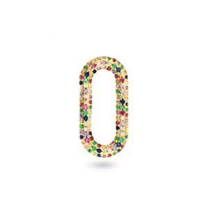 Zirkonia rainbow tussenstuk ovaal Gold