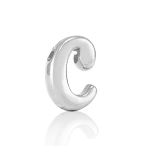 Letterkralen DQ metaal C Antiek zilver (nikkelvrij)