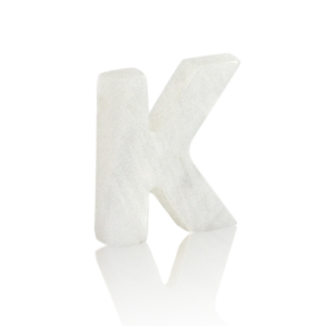 Schelp hangers specials letter K White (natuurlijke kleur)