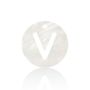 Schelp hangers specials letter V White (natuurlijke kleur)