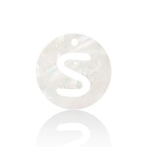 Schelp hangers specials letter S White (natuurlijke kleur)