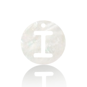 Schelp hangers specials letter I White (natuurlijke kleur)