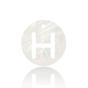 Schelp hangers specials letter H White (natuurlijke kleur)