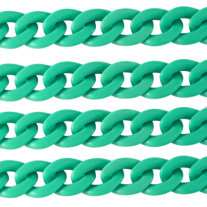Acrylic chain 22mm matt Cabana green
