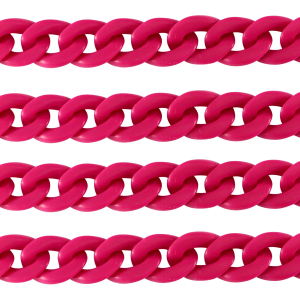 Acrylic chain 18mm matt Magenta pink