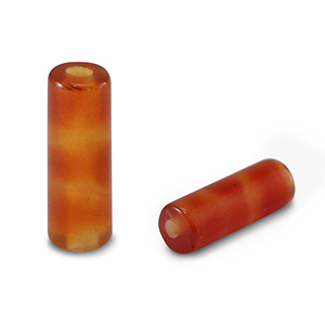 Natuursteen kralen agaat tubes Red-orange