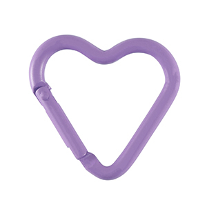 Gekleurde onderdelen sleutelhanger hart Purple
