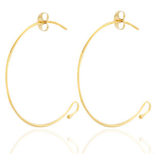 Roestvrij stalen (RVS) Stainless steel oorbellen Goud