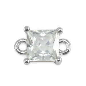 Tussenstukken van crystal glas vierkant Crystal-silver