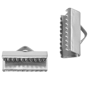 Roestvrij stalen (RVS) stainless steel onderdelen lintklem 13mm Silver