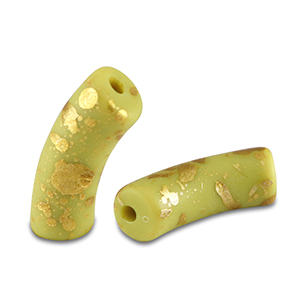 Acryl kralen tube matt Lime green-gold