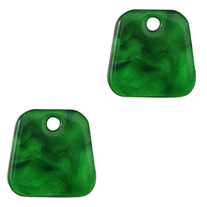 Resin hangers trapezium Emerald green