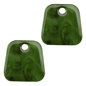 Resin hangers trapezium Moss green