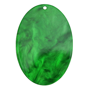 Resin hangers ovaal Emerald green
