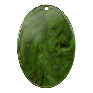 Resin hangers ovaal Moss green