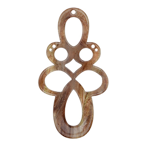 Resin hangers barok glitter Multicolor brown