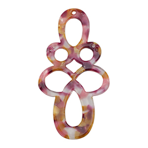 Resin hangers barok Pink-purple gold