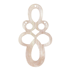 Resin hangers barok glitter Hortensia pink