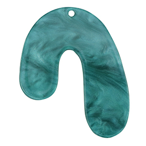 Resin hangers organic Petrol blue