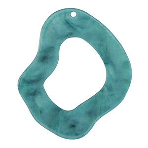 Resin hangers organic Petrol blue