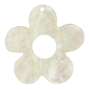 Resin hangers bloem glitter Cashmere white