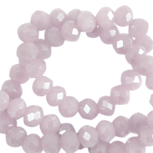 Top Facet kralen 4x3mm disc Lavender fog-pearl shine coating