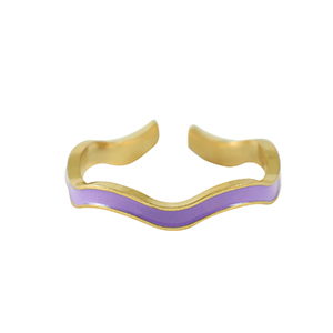 Roestvrij stalen (RVS) Stainless steel ringen Gold-purple