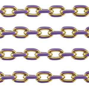 Roestvrij stalen (RVS) Stainless steel onderdelen jasseron ankerketting Gold-purple
