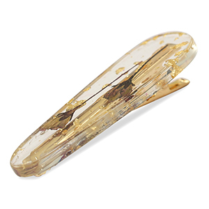 Haaraccessoires haarclip met gedroogde bloemetjes Burgundy red-gold