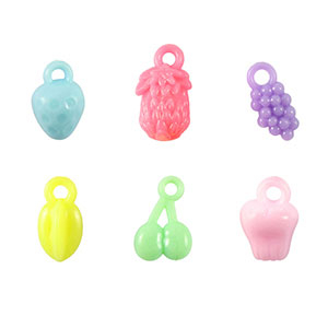 Acryl look kralen fruit Multicolour pastel