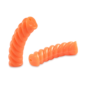 Acryl tube kralen twisted Orange