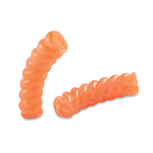 Acryl tube kralen twisted Transparent orange
