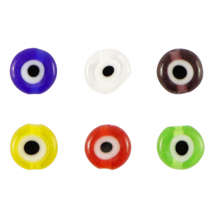 Millefiori kralen disc oog 6mm Multicolour