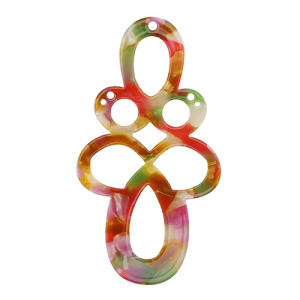 Resin hangers barok Multicolor pink-green