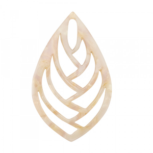 Resin hangers blad Pearl white-pink