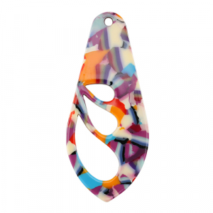 Resin hangers vleugel Multicolor confetti