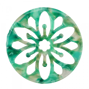 Resin hangers mandala Turquoise-green