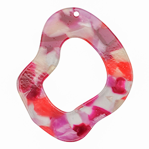 Resin hangers organic Multicolor pink
