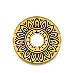 Kralen DQ metaal donut Goud (nikkelvrij)