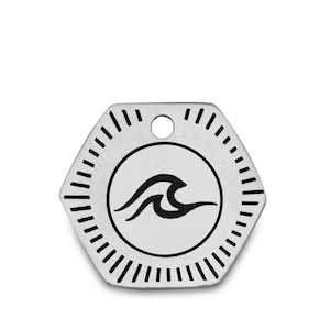 Roestvrij stalen (RVS) Stainless steel bedels golf Zilver