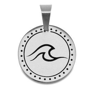 Roestvrij stalen (RVS) Stainless steel bedels golf Zilver