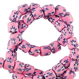 Polymeer kralen 6mm Taffy pink