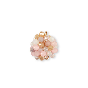 Top facet hangers tussenstuk 16mm Multicolour Beige-pink