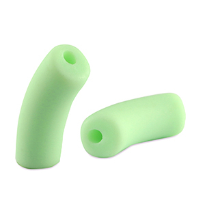 Acryl tube kralen matt Mint green