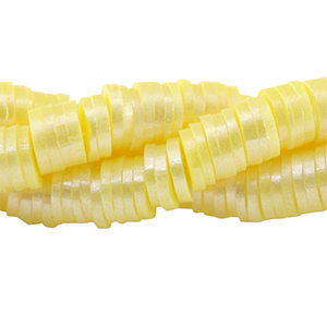 Katsuki kralen 6mm Light yellow-pearl shine coating
