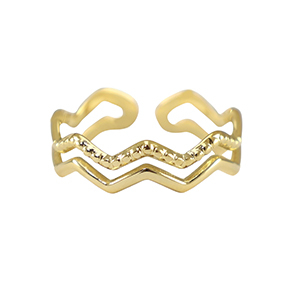 Roestvrij stalen (RVS) Stainless steel ringen Goud