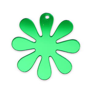 Statement hangers flower 35mm Metallic kelly green