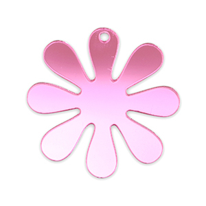 Statement hangers flower 35mm Metallic magenta purple