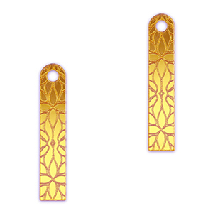 Statement hangers bar bloem Metallic yellow