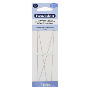 Beadalon flexibele rijgnaalden 12.7cm (extra fine) Silver